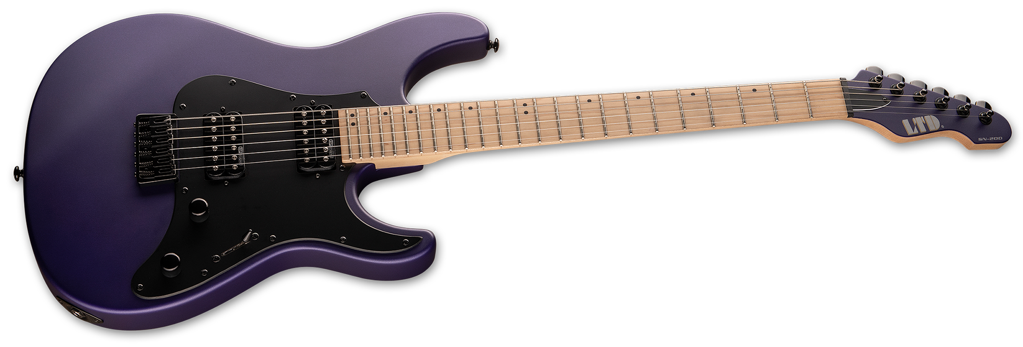 Ltd Sn-200ht Hh Ht Mn - Dark Metallic Purple Satin - Guitarra eléctrica con forma de str. - Variation 1