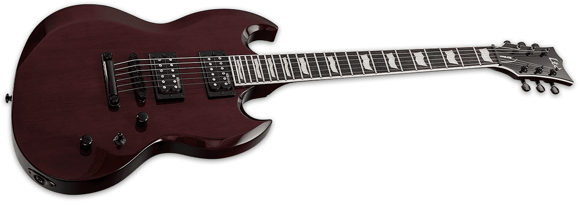 Ltd Viper-256 - See Thru Black Cherry - Guitarra eléctrica de doble corte - Variation 2