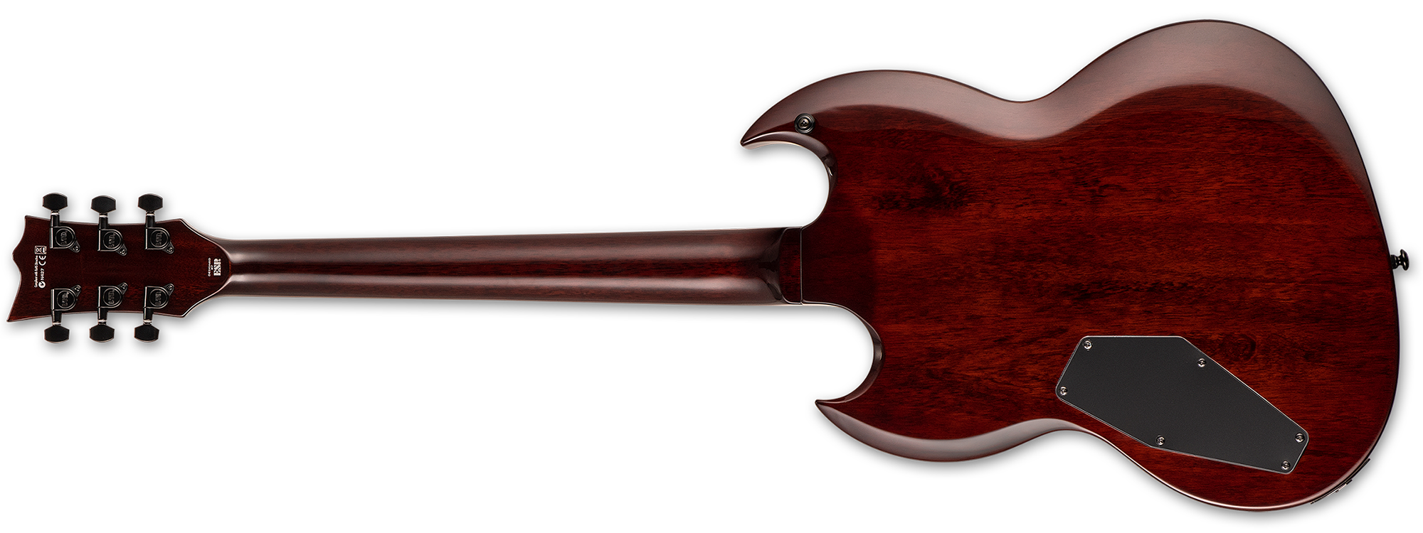 Ltd Viper-256 Hh Ht Jat - Dark Brown Sunburst - Guitarra eléctrica de doble corte - Variation 2