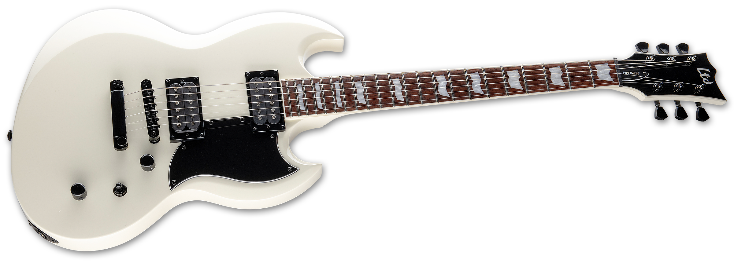 Ltd Viper-256 Hh Jat - Olympic White - Guitarra electrica metalica - Variation 2