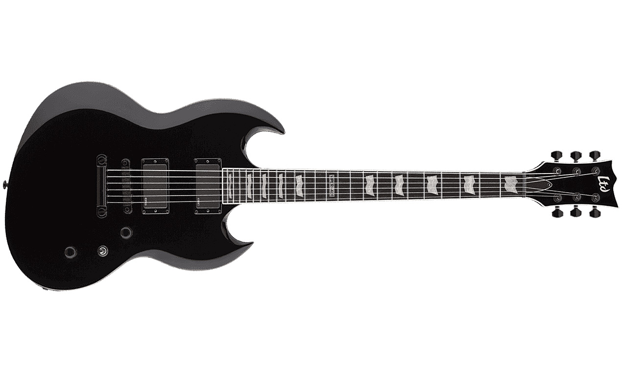 Ltd Viper-401 Hh Emg Ht Rw - Black - Guitarra eléctrica de doble corte - Variation 1