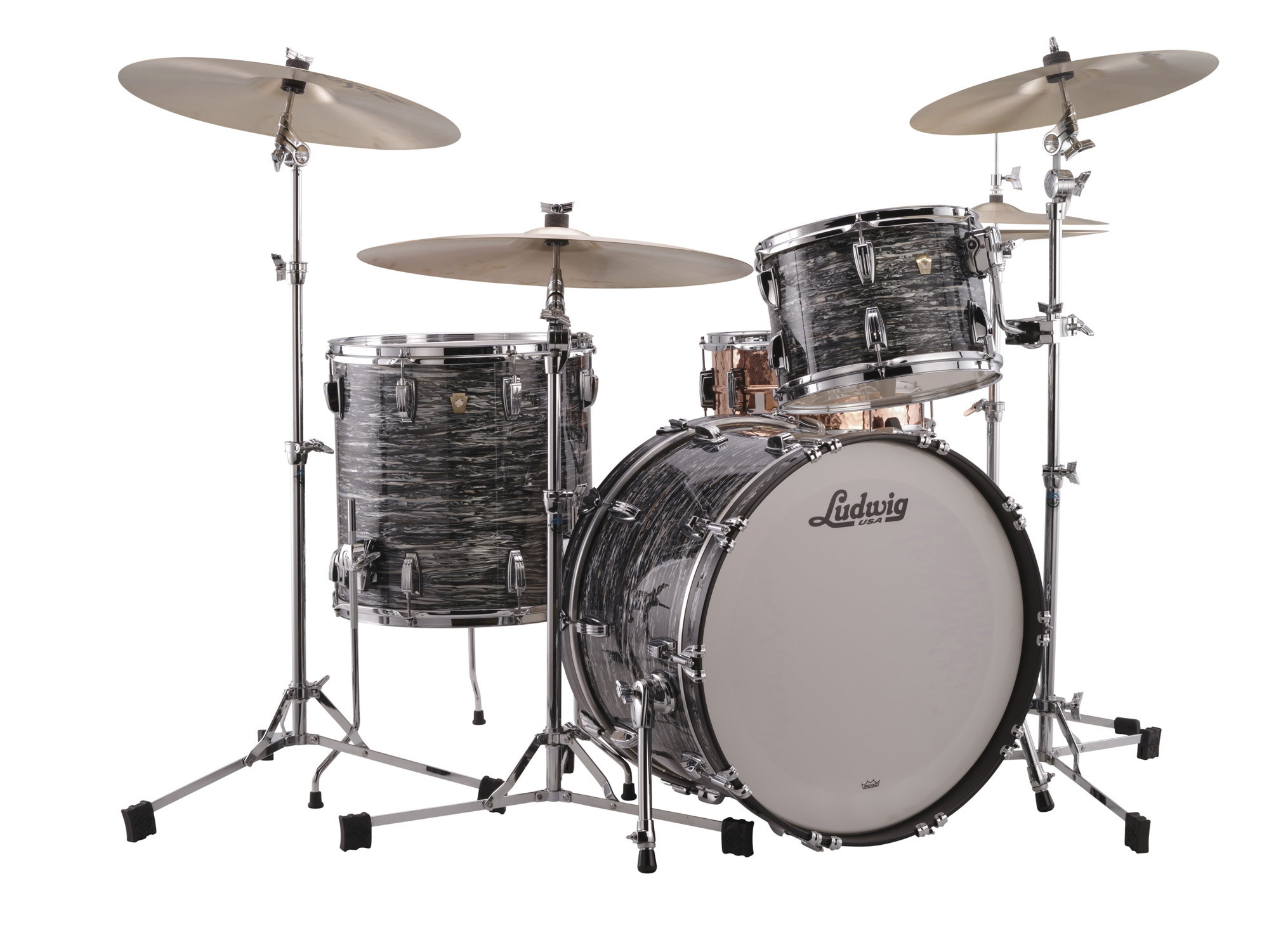 Ludwig Kit Classic Maple  Fab V 3 Futs - 3 FÛts - Vintage Black Oyster - Batería acústica estándar - Variation 1