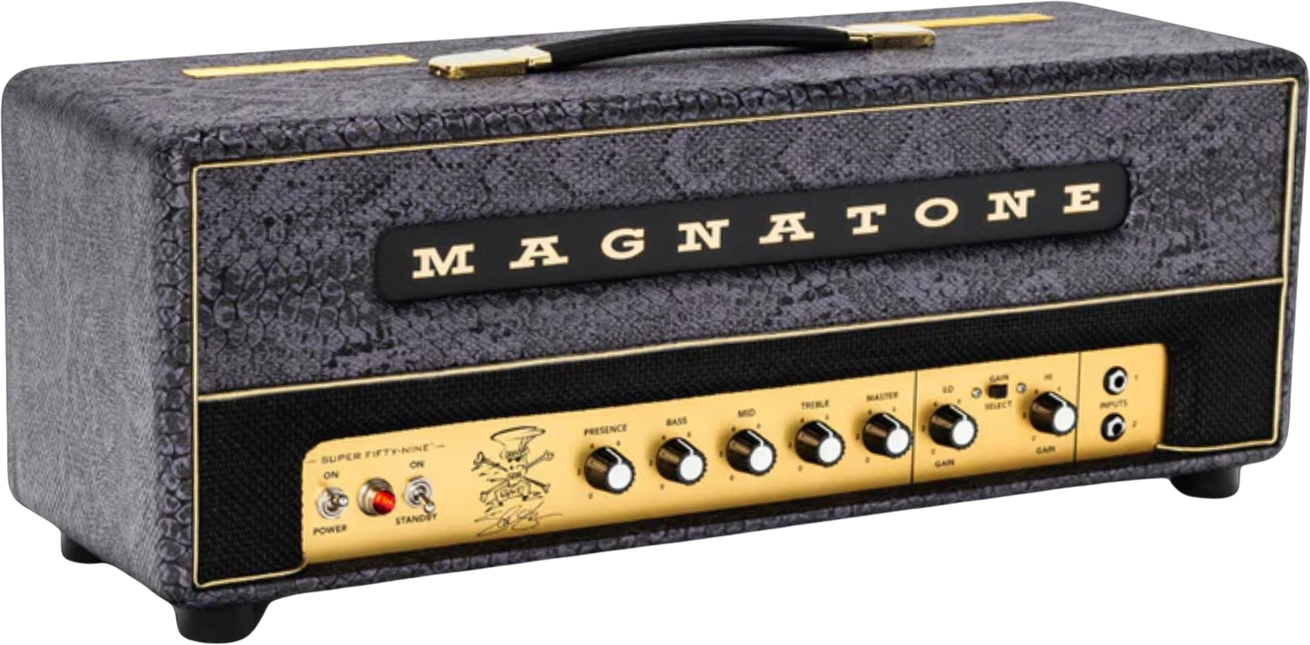 Magnatone Slash Super Fifty-nine M80 Head Signature 45w El84 Purple Python - Cabezal para guitarra eléctrica - Main picture
