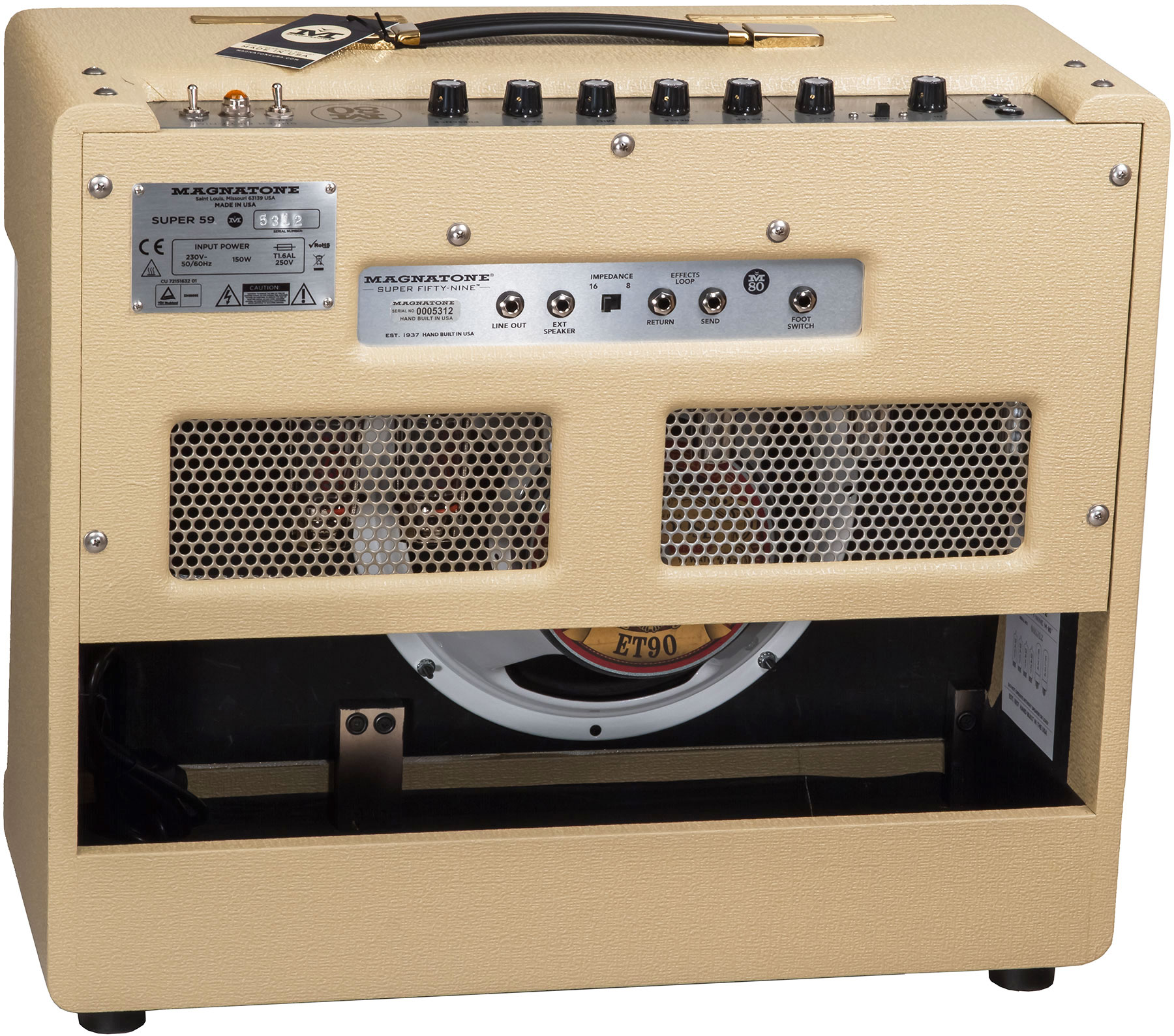 Magnatone Master Collection Super Fifty-nine M-80 Combo 45w 1x12 Gold - Combo amplificador para guitarra eléctrica - Variation 1