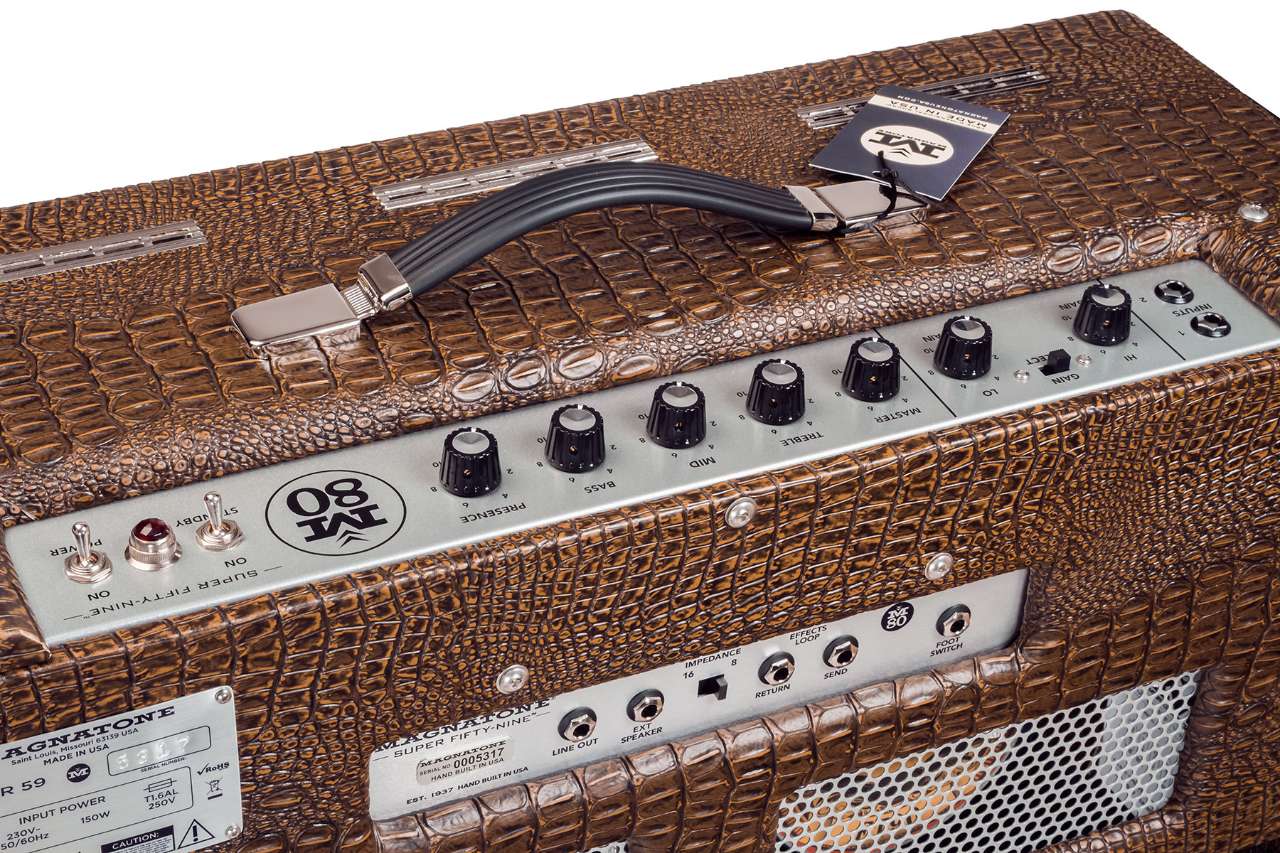 Magnatone Master Collection Super Fifty-nine M-80 Combo 45w 2x12 Croc Ostridge Brown - Combo amplificador para guitarra eléctrica - Variation 2