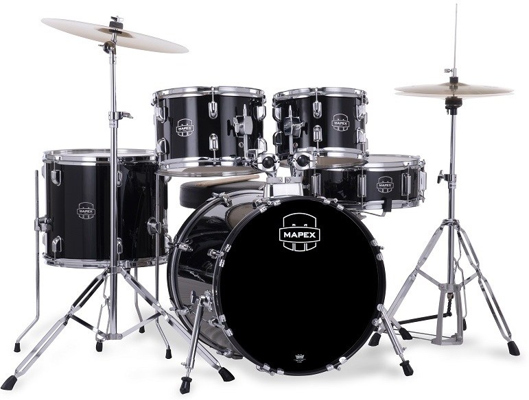 Mapex Comet Fusion 20'' - 5 FÛts - Dark Black - Batería acústica fusion - Main picture