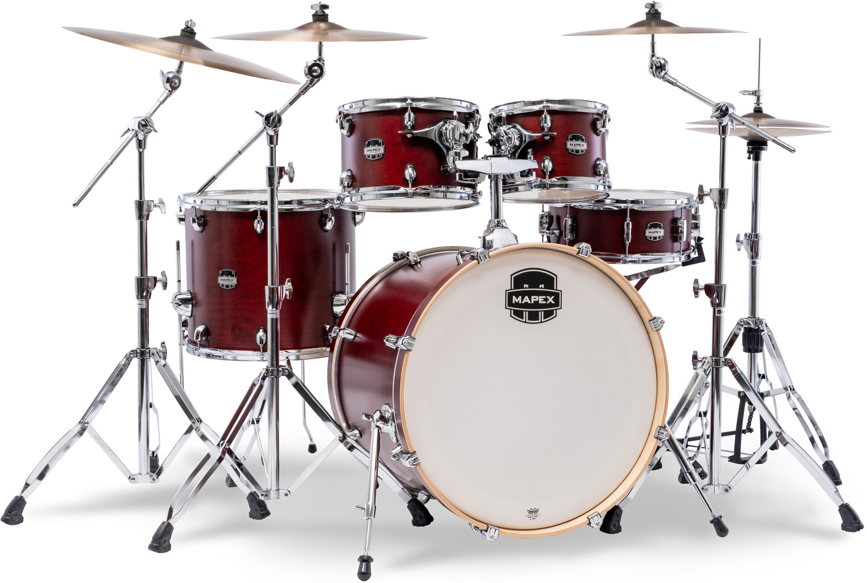 Mapex Mars Maple 22'' / 5f - 5 FÛts - Merlot Satin - Batería acústica rock - Main picture