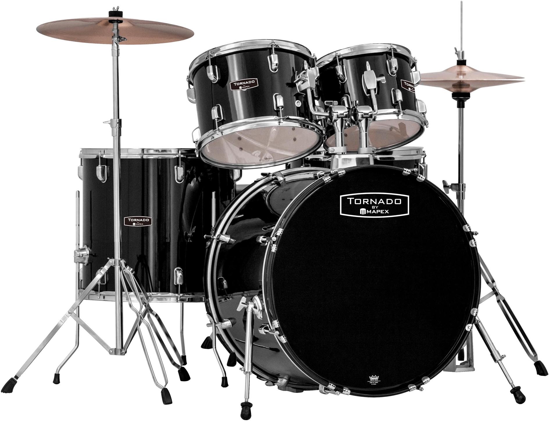 Mapex Tnd5294ftcdk Tornado Standard 22 - 5 FÛts - Black - Batería acústica fusion - Main picture