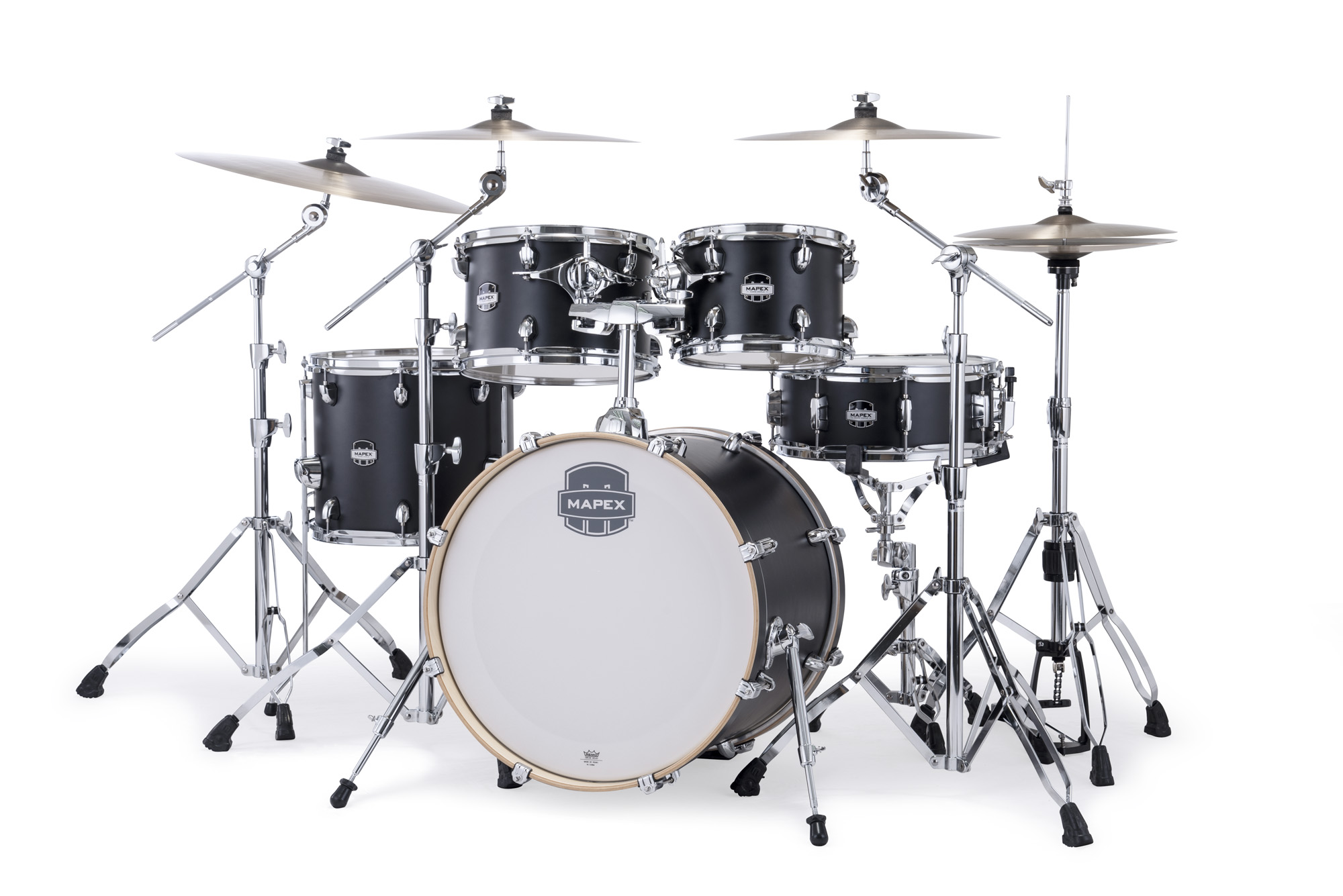 Mapex Mars Maple 20'' / 5f - 5 FÛts - Matte Black - Batería acústica fusion - Variation 1