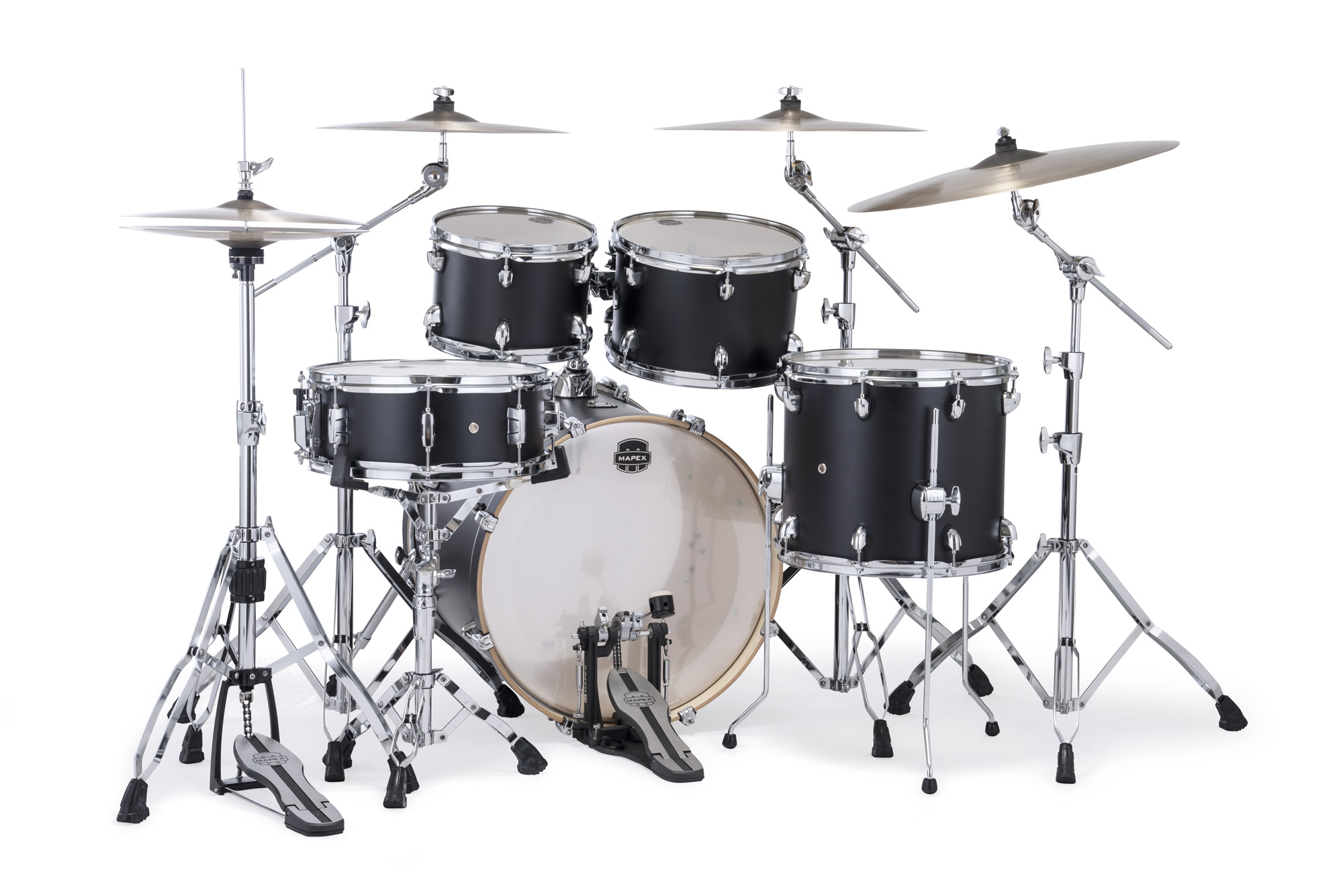 Mapex Mars Maple 20'' / 5f - 5 FÛts - Matte Black - Batería acústica fusion - Variation 2