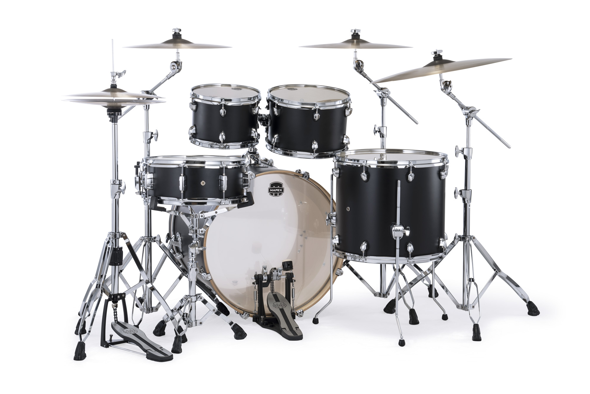 Mapex Mars Maple 22'' / 5f - 5 FÛts - Matte Black - Batería acústica rock - Variation 2