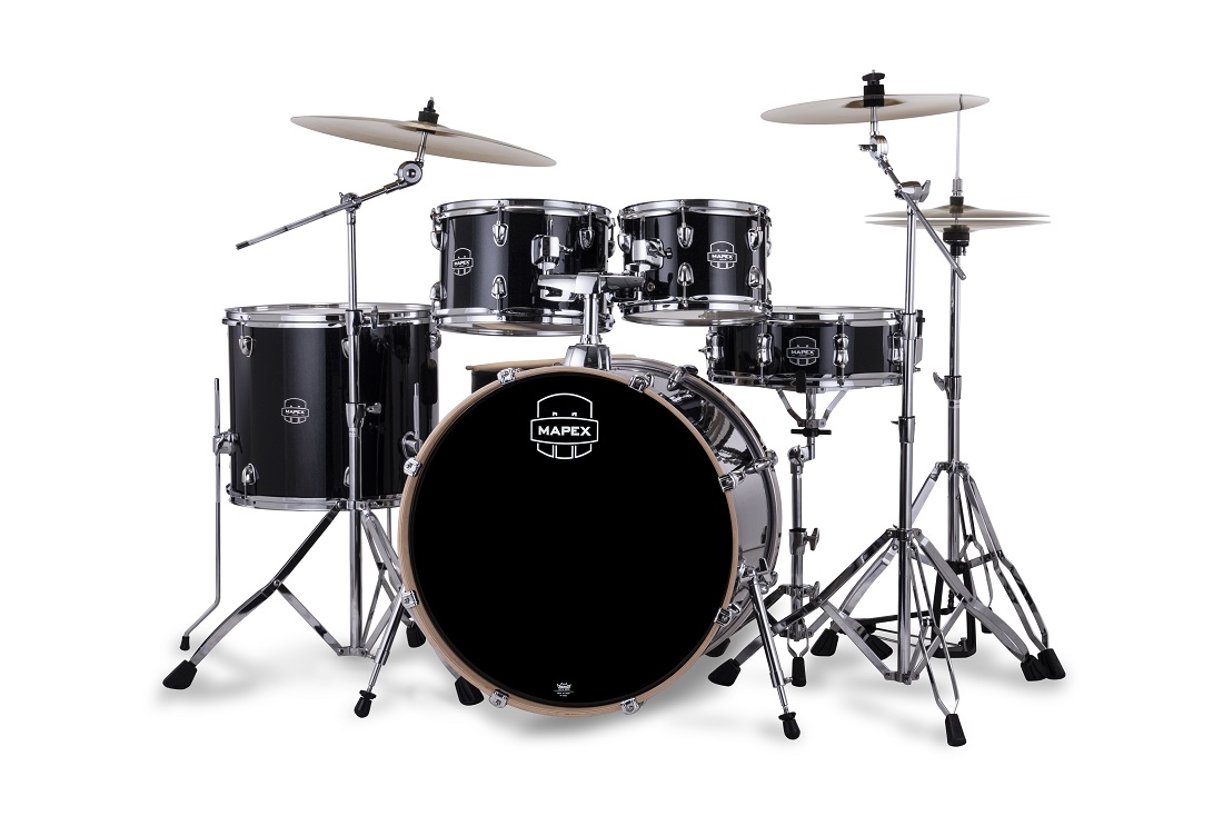 Mapex Venus Fusion 20'' - 5 FÛts - Black Galaxy Sparkle - Batería acústica fusion - Variation 2