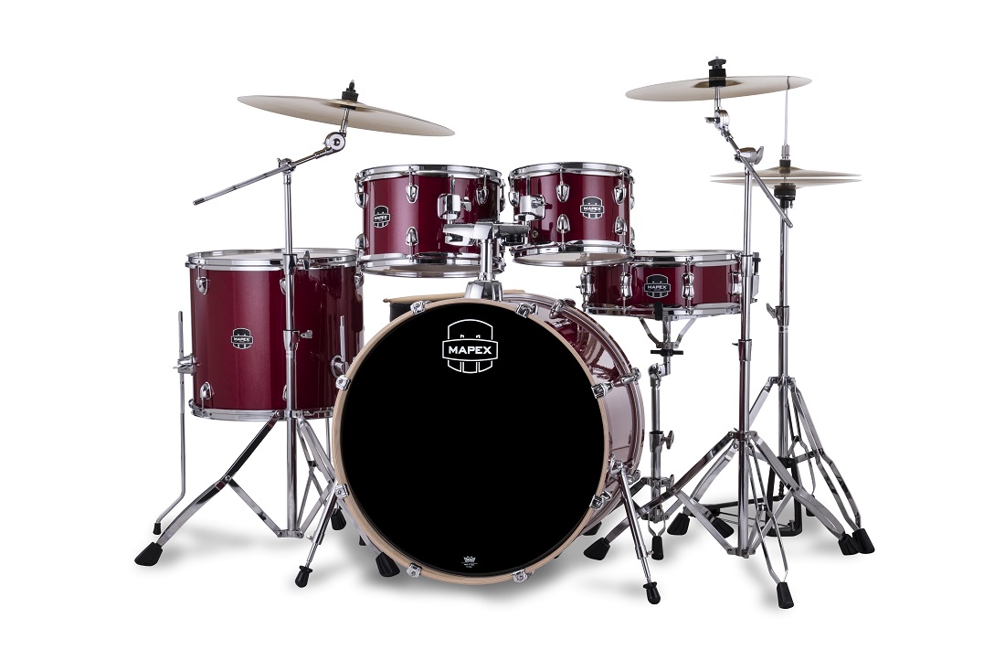 Mapex Venus Fusion 20'' - 5 FÛts - Crimson Red Sparkle - Batería acústica fusion - Variation 2