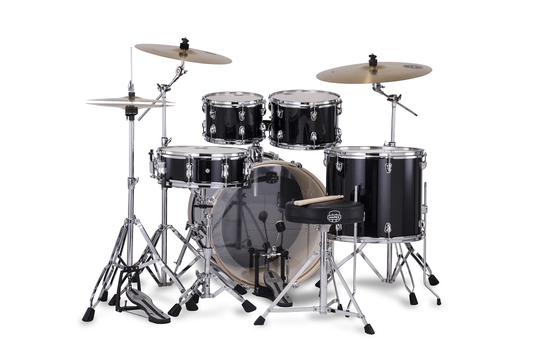 Mapex Venus Fusion 20'' - 5 FÛts - Black Galaxy Sparkle - Batería acústica fusion - Variation 1