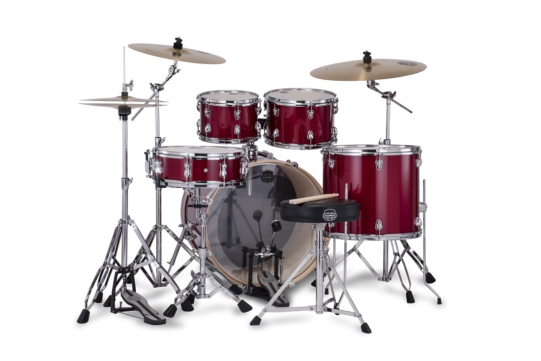 Mapex Venus Rock 22'' - 5 FÛts - Crimson Red Sparkle - Batería acústica rock - Variation 1