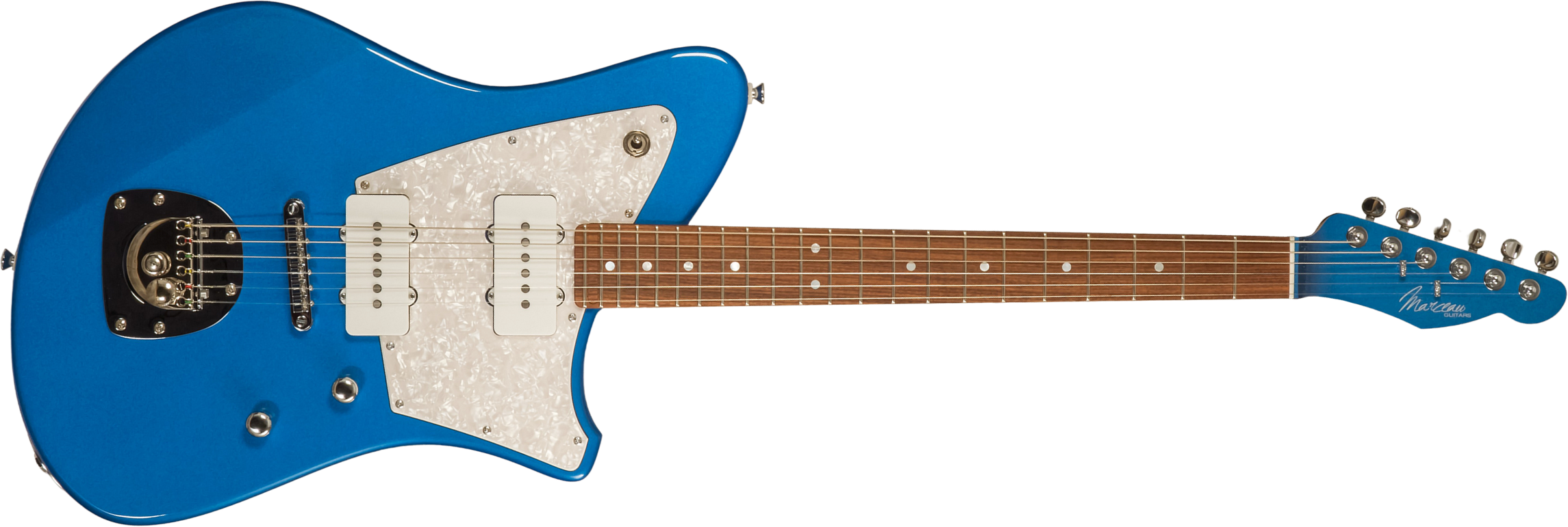 Marceau Guitars Deferlante Standard 2s Trem Pf #s71724 - Lake Placid Blue - Guitarra electrica retro rock - Main picture