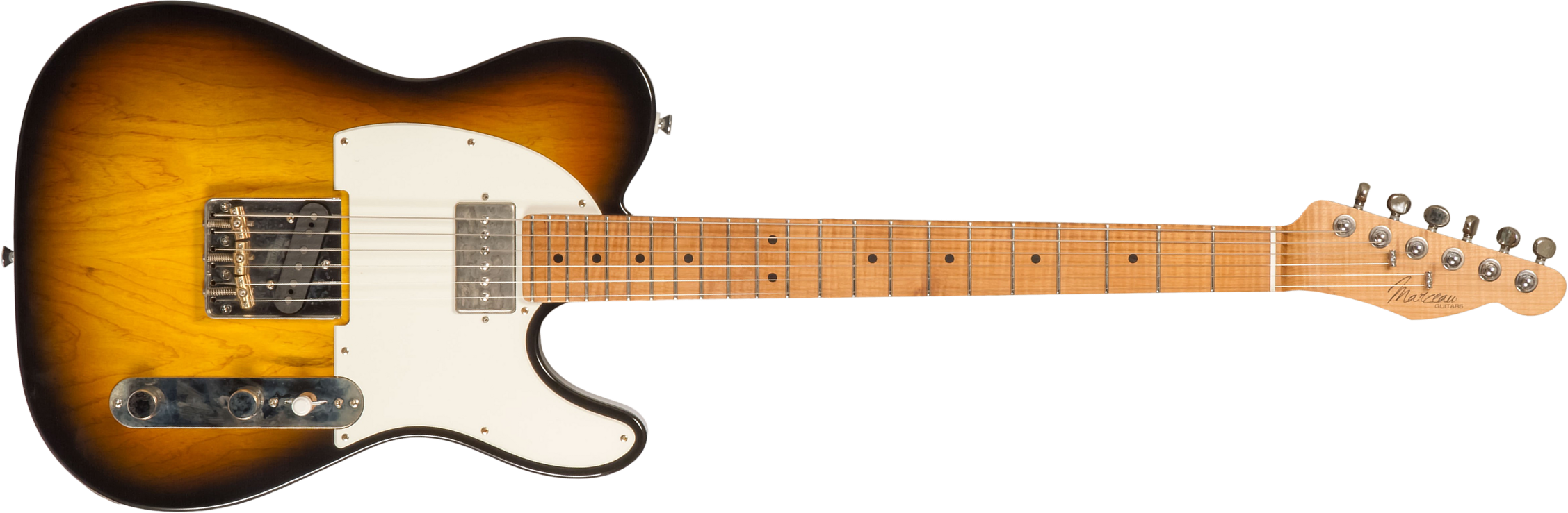 Marceau Guitars Elegante Traditional 2s Ht Mn #t316324 - Soft Relic 3 Tons Burst - Guitarra eléctrica con forma de tel - Main picture