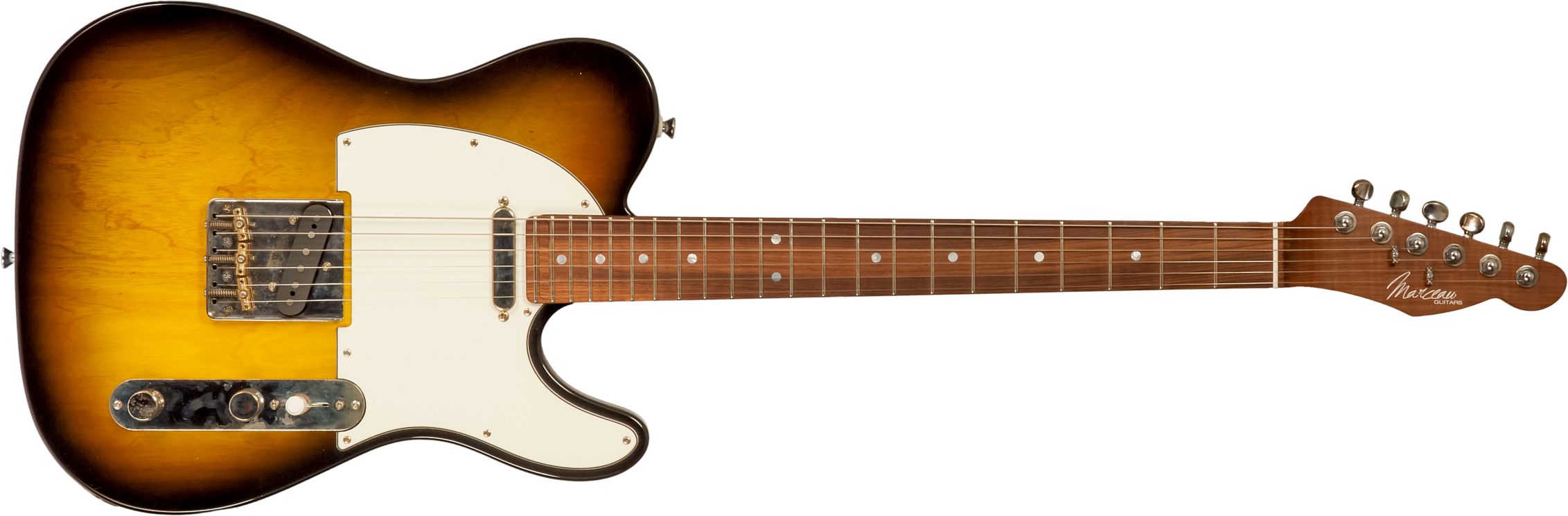 Marceau Guitars Elegante Traditional 2s Ht Pf #t316524 - Soft Relic 3 Tons Burst - Guitarra eléctrica con forma de tel - Main picture