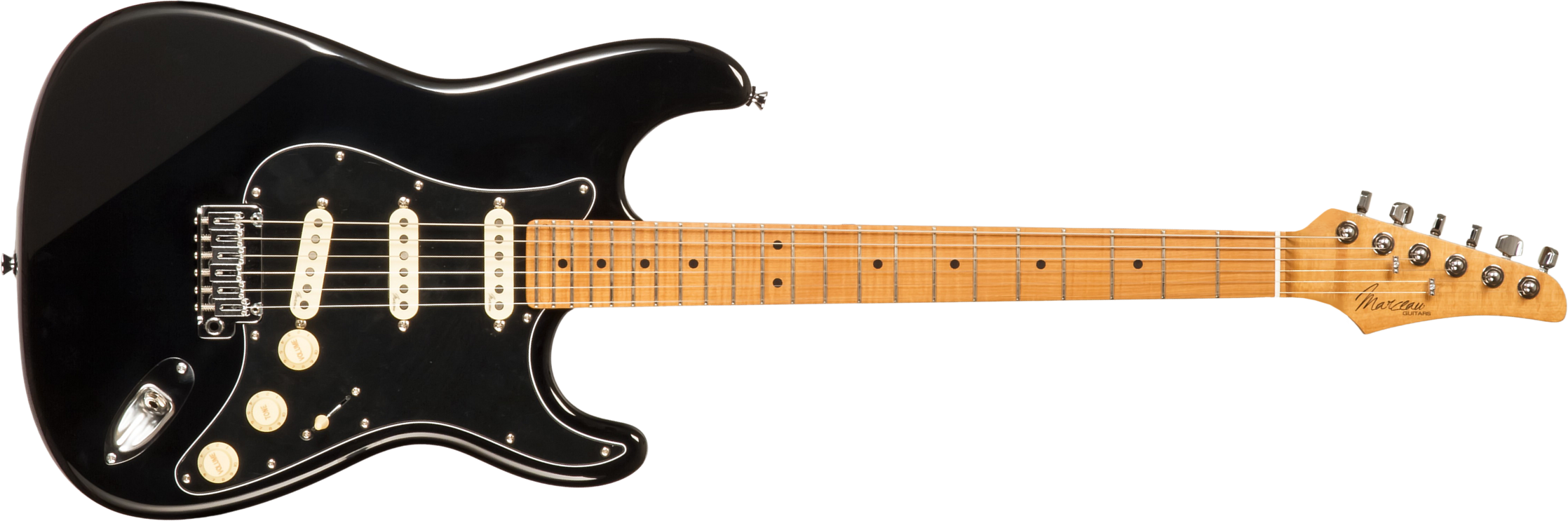 Marceau Guitars Experience Traditional 3s Trem Mn #t226824 - Black - Guitarra eléctrica con forma de str. - Main picture