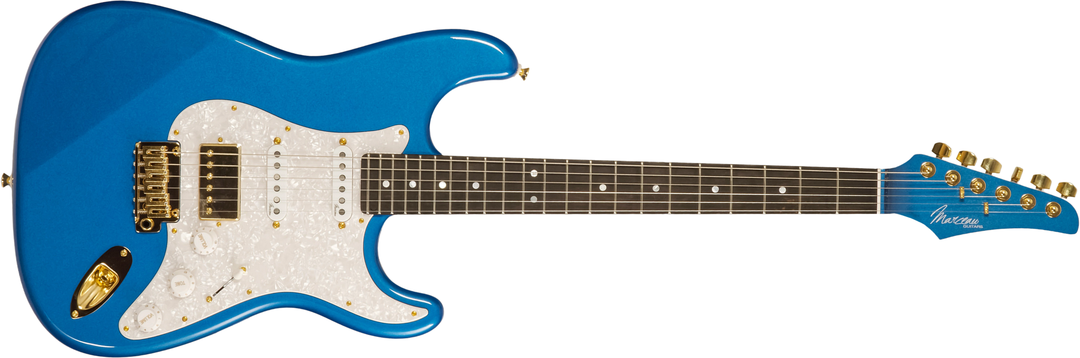 Marceau Guitars Experience Traditional Hss Trem Eb #t226324 - Lake Placid Blue - Guitarra eléctrica con forma de str. - Main picture