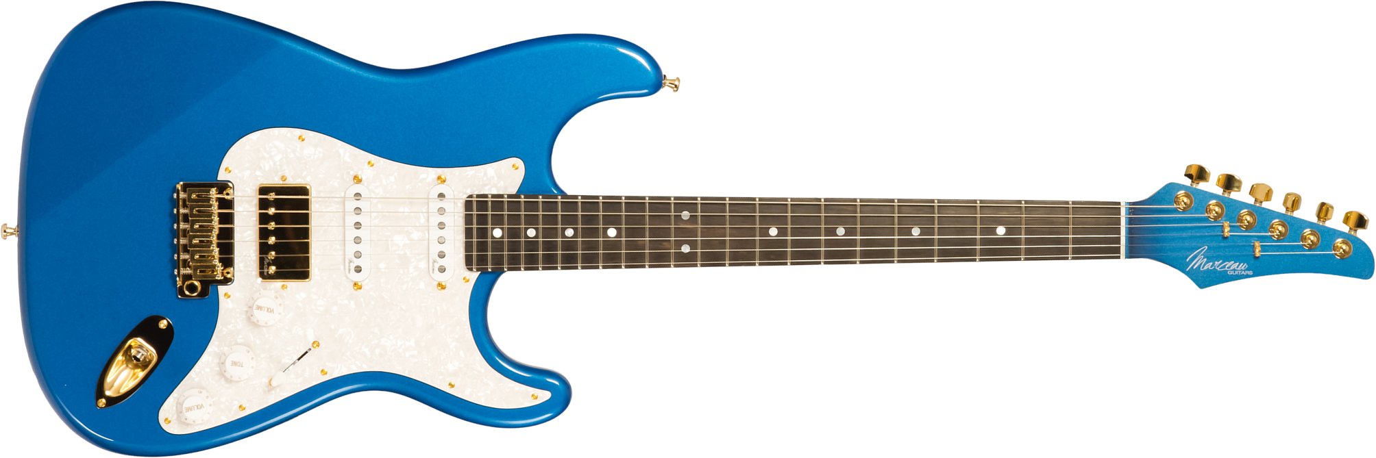 Marceau Guitars Experience Traditional Hss Trem Eb #t226424 - Lake Placid Blue - Guitarra eléctrica con forma de str. - Main picture