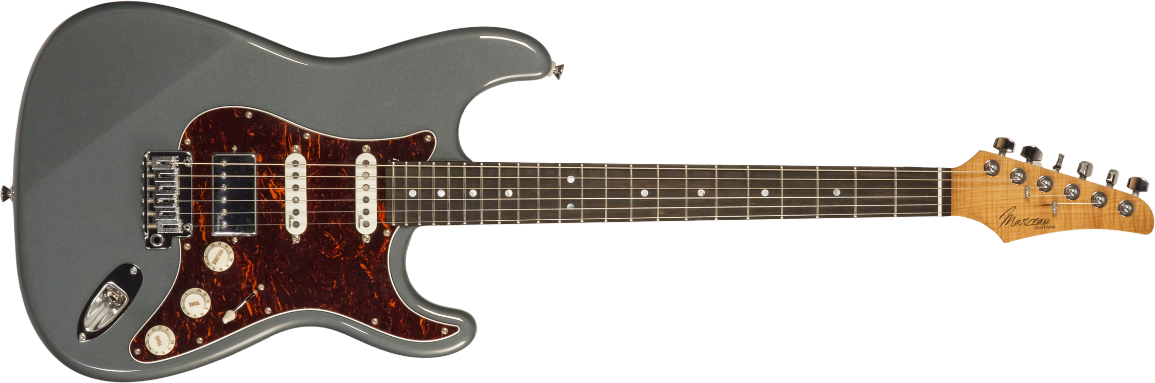 Marceau Guitars Experience Traditional Hss Trem Eb #t226524 - Charcoal - Guitarra eléctrica con forma de str. - Main picture