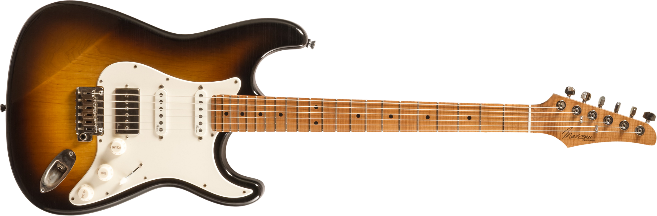 Marceau Guitars Experience Traditional Hss Trem Mn #t226924 - Soft Relic Burst 3 Tons - Guitarra eléctrica con forma de str. - Main picture