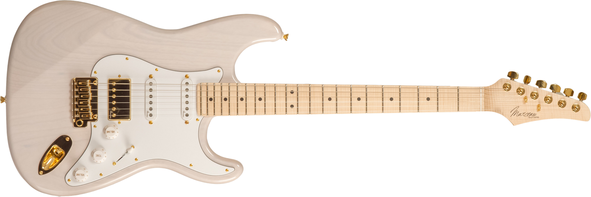 Marceau Guitars Experience Traditional Hss Trem Mn #t227124 - White Blonde - Guitarra eléctrica con forma de str. - Main picture