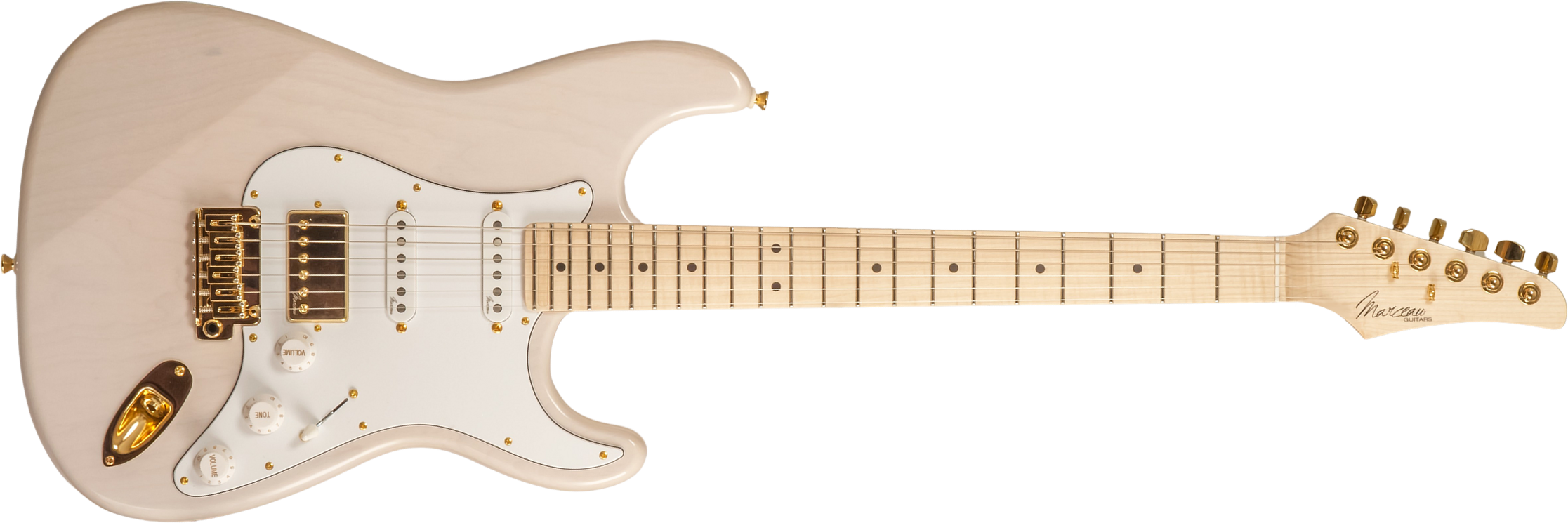 Marceau Guitars Experience Traditional Hss Trem Mn #t227224 - White Blonde - Guitarra eléctrica con forma de str. - Main picture