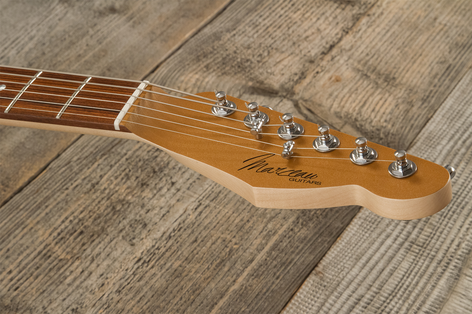 Marceau Guitars Deferlante Standard 2s Trem Pf #s71524 - Copper - Guitarra electrica retro rock - Variation 9