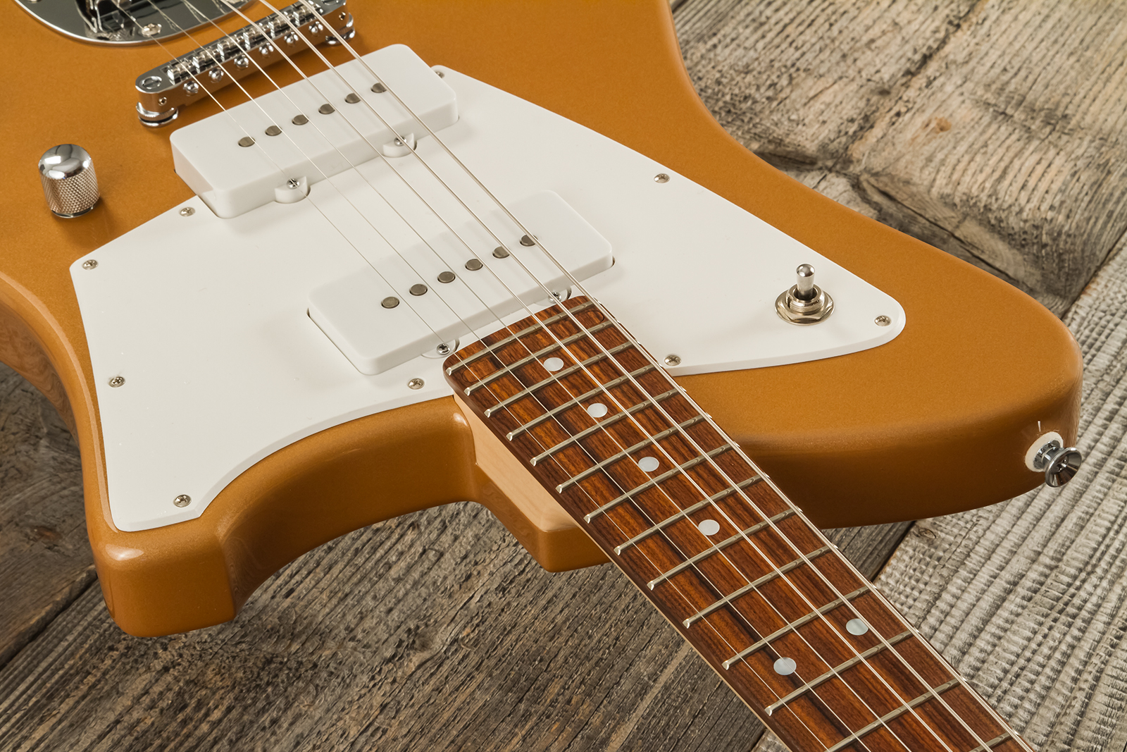 Marceau Guitars Deferlante Standard 2s Trem Pf #s71524 - Copper - Guitarra electrica retro rock - Variation 4