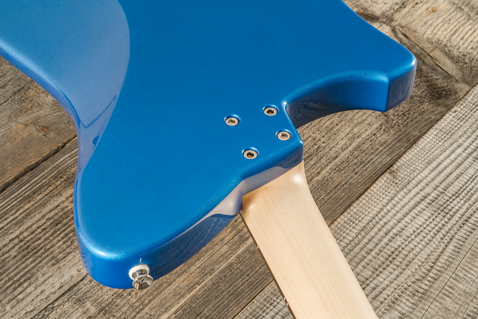 Marceau Guitars Deferlante Standard 2s Trem Pf #s71624 - Lake Placid Blue - Guitarra electrica retro rock - Variation 8