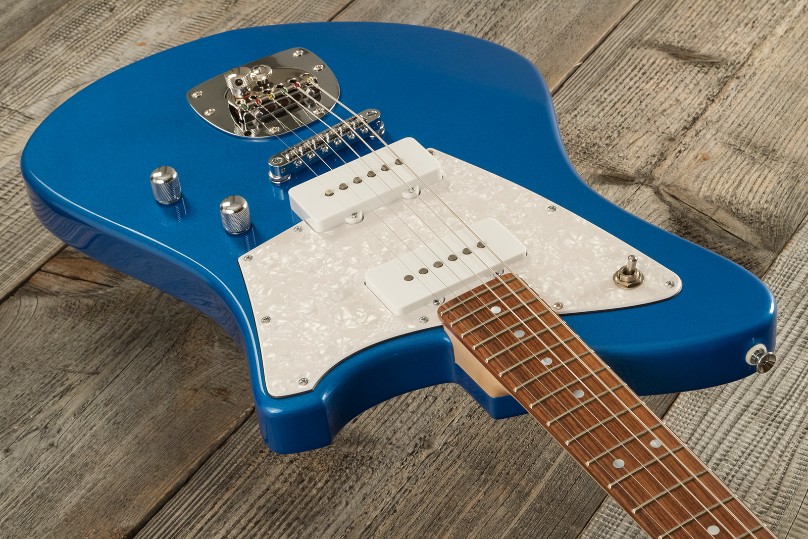 Marceau Guitars Deferlante Standard 2s Trem Pf #s71724 - Lake Placid Blue - Guitarra electrica retro rock - Variation 2