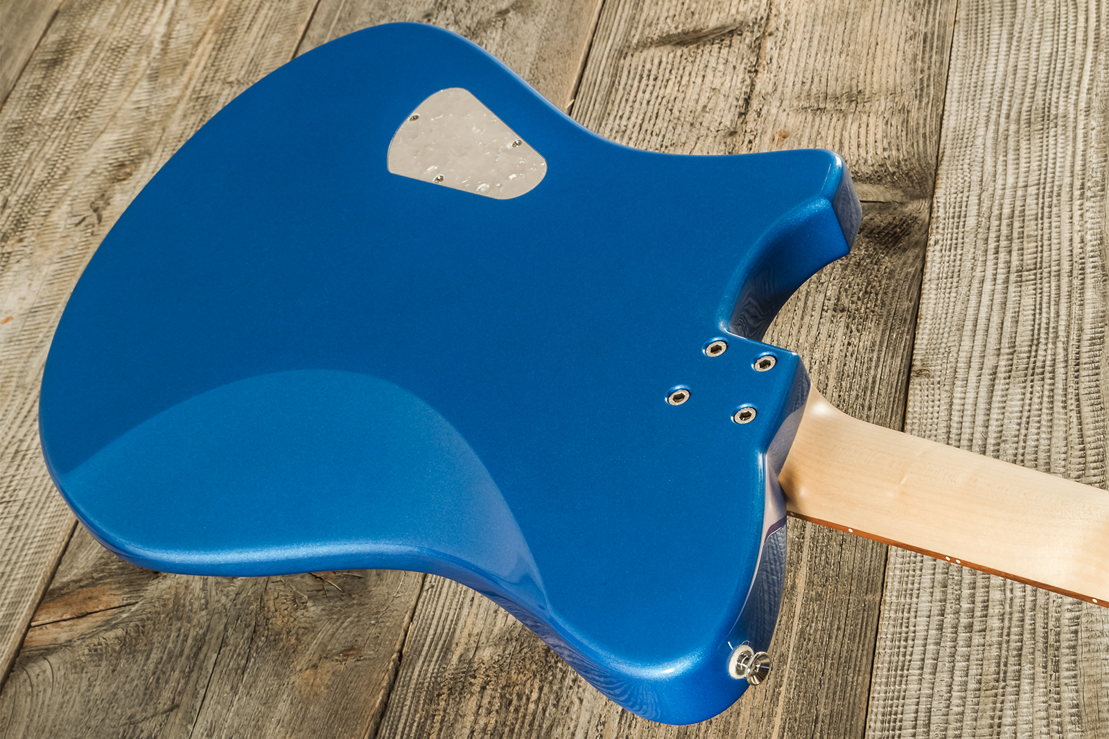 Marceau Guitars Deferlante Standard 2s Trem Pf #s71724 - Lake Placid Blue - Guitarra electrica retro rock - Variation 6