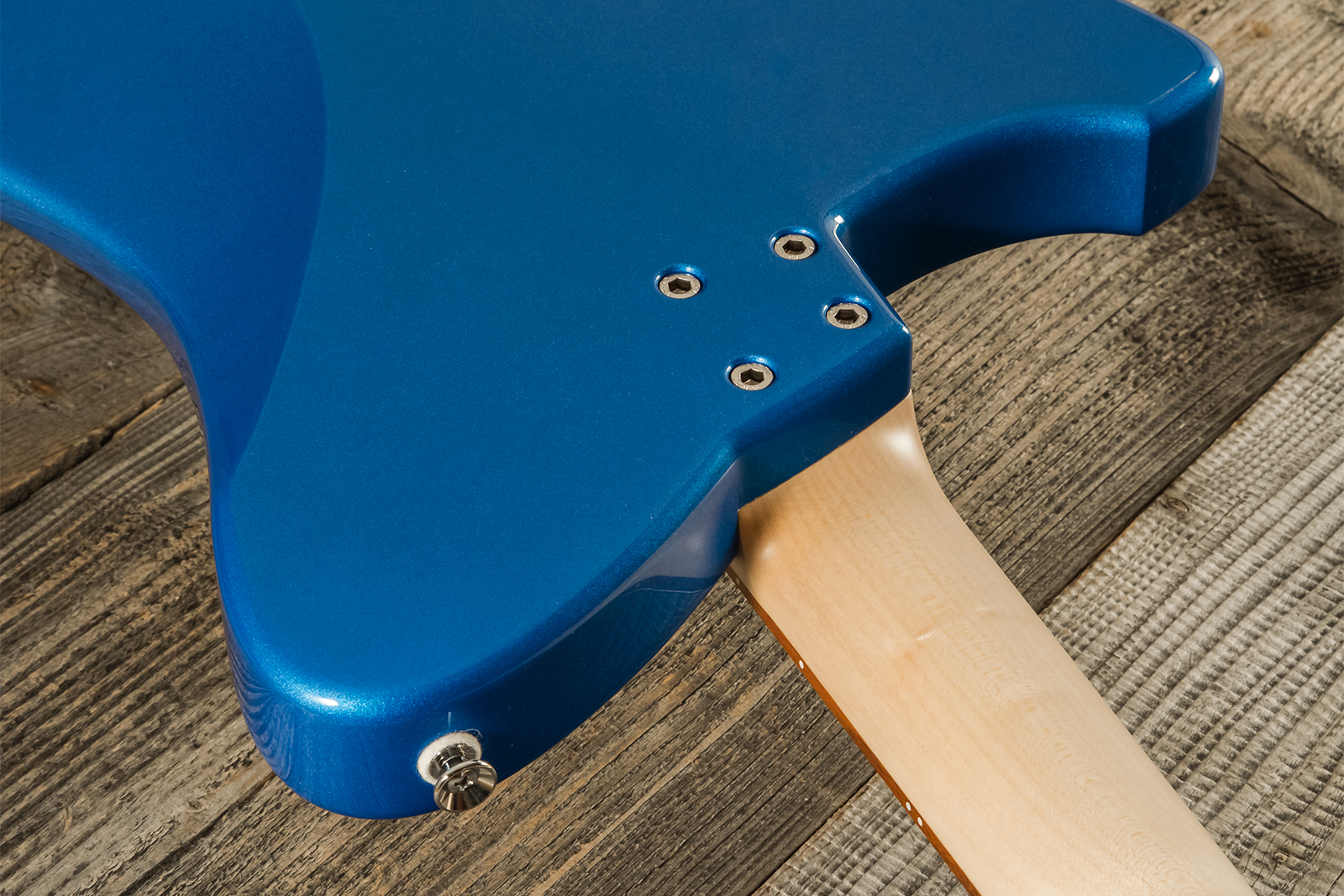 Marceau Guitars Deferlante Standard 2s Trem Pf #s71724 - Lake Placid Blue - Guitarra electrica retro rock - Variation 7