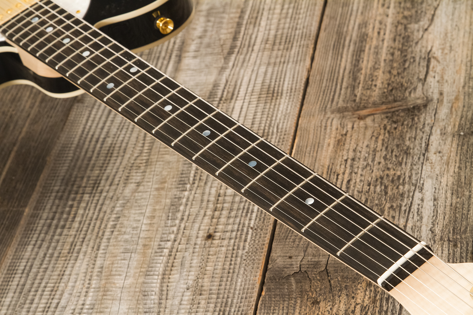 Marceau Guitars Elegante Custom Traditional Sh Ht Mn #t316024 - Black - Guitarra eléctrica con forma de tel - Variation 5