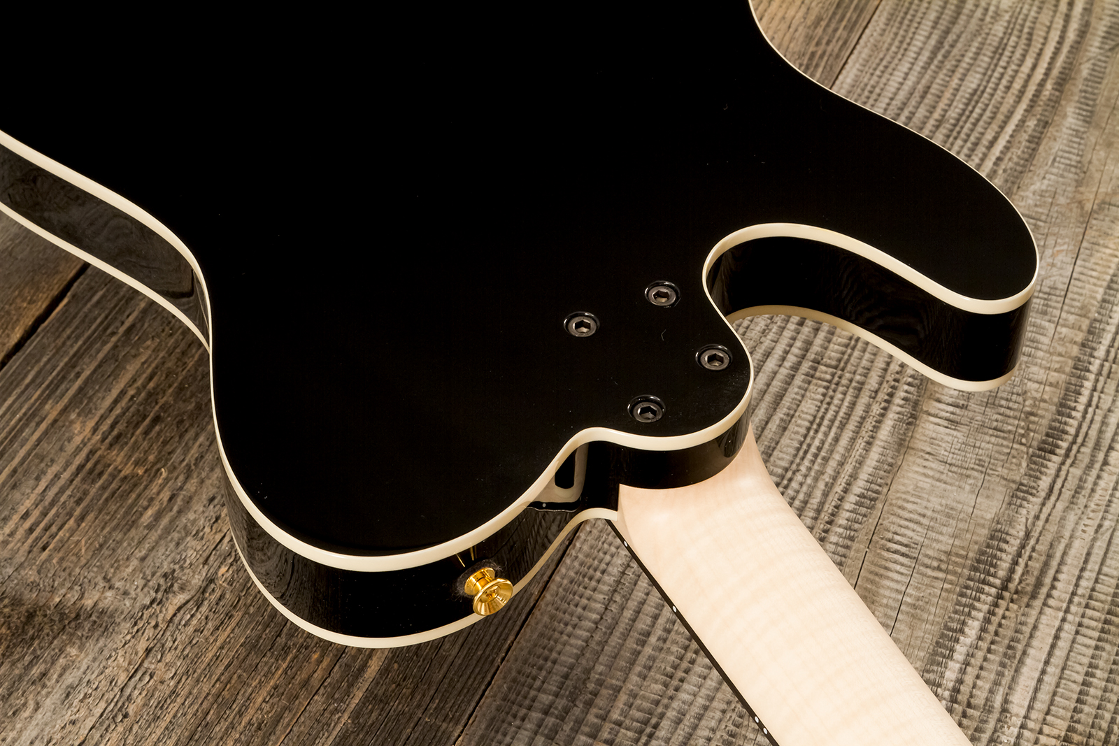 Marceau Guitars Elegante Custom Traditional Sh Ht Mn #t316024 - Black - Guitarra eléctrica con forma de tel - Variation 7