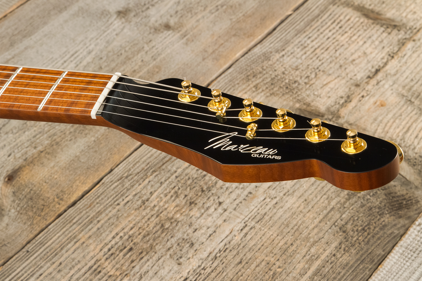 Marceau Guitars Elegante Traditional 2s Ht Mn #t315924 - Black - Guitarra eléctrica con forma de tel - Variation 9