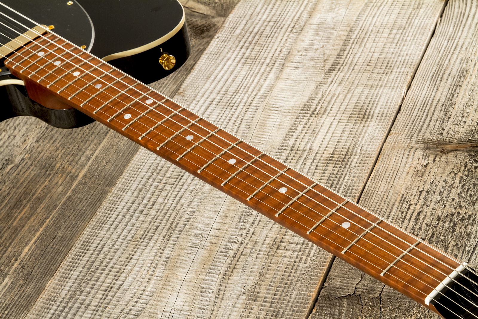 Marceau Guitars Elegante Traditional 2s Ht Mn #t315924 - Black - Guitarra eléctrica con forma de tel - Variation 5