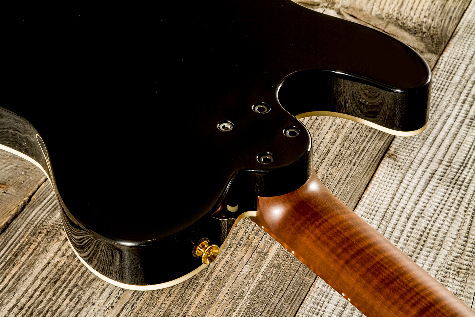Marceau Guitars Elegante Traditional 2s Ht Mn #t315924 - Black - Guitarra eléctrica con forma de tel - Variation 7