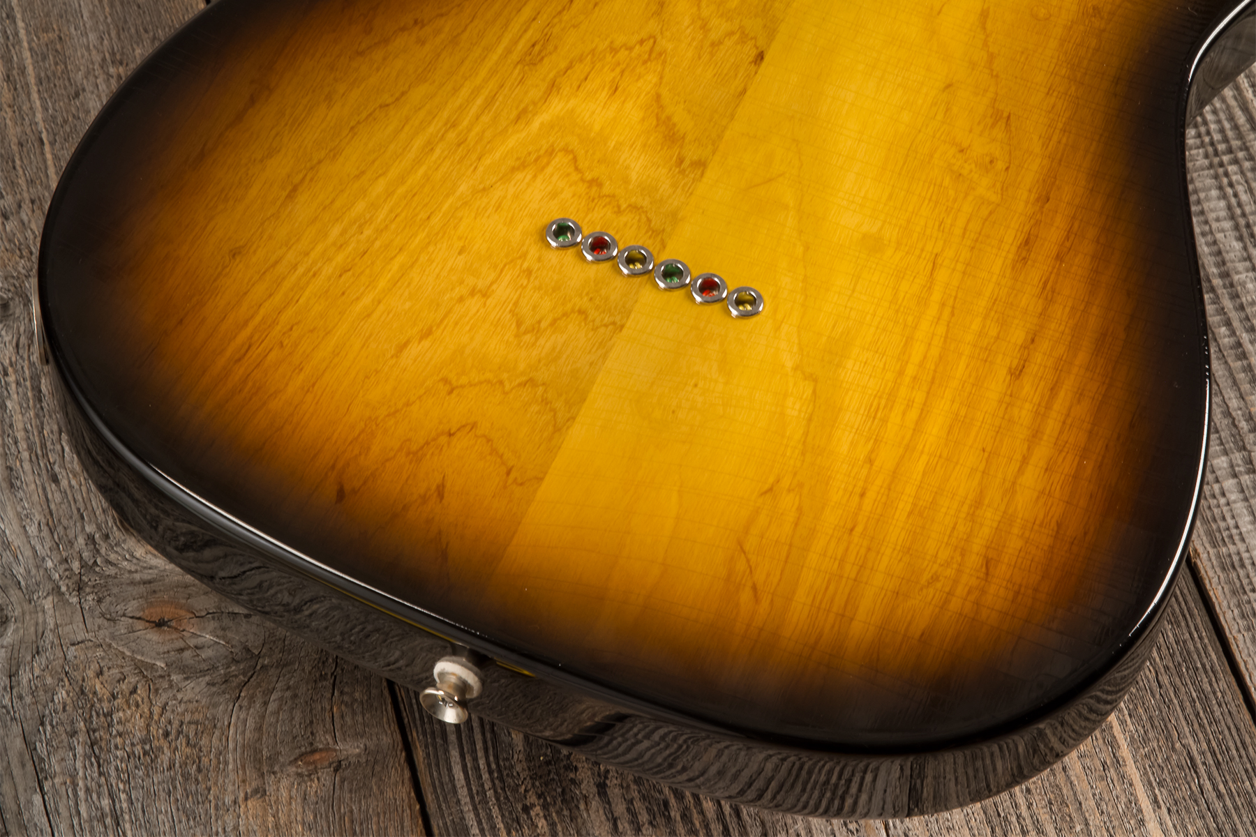 Marceau Guitars Elegante Traditional 2s Ht Mn #t316224 - Soft Relic 3 Tons Burst - Guitarra eléctrica con forma de tel - Variation 9