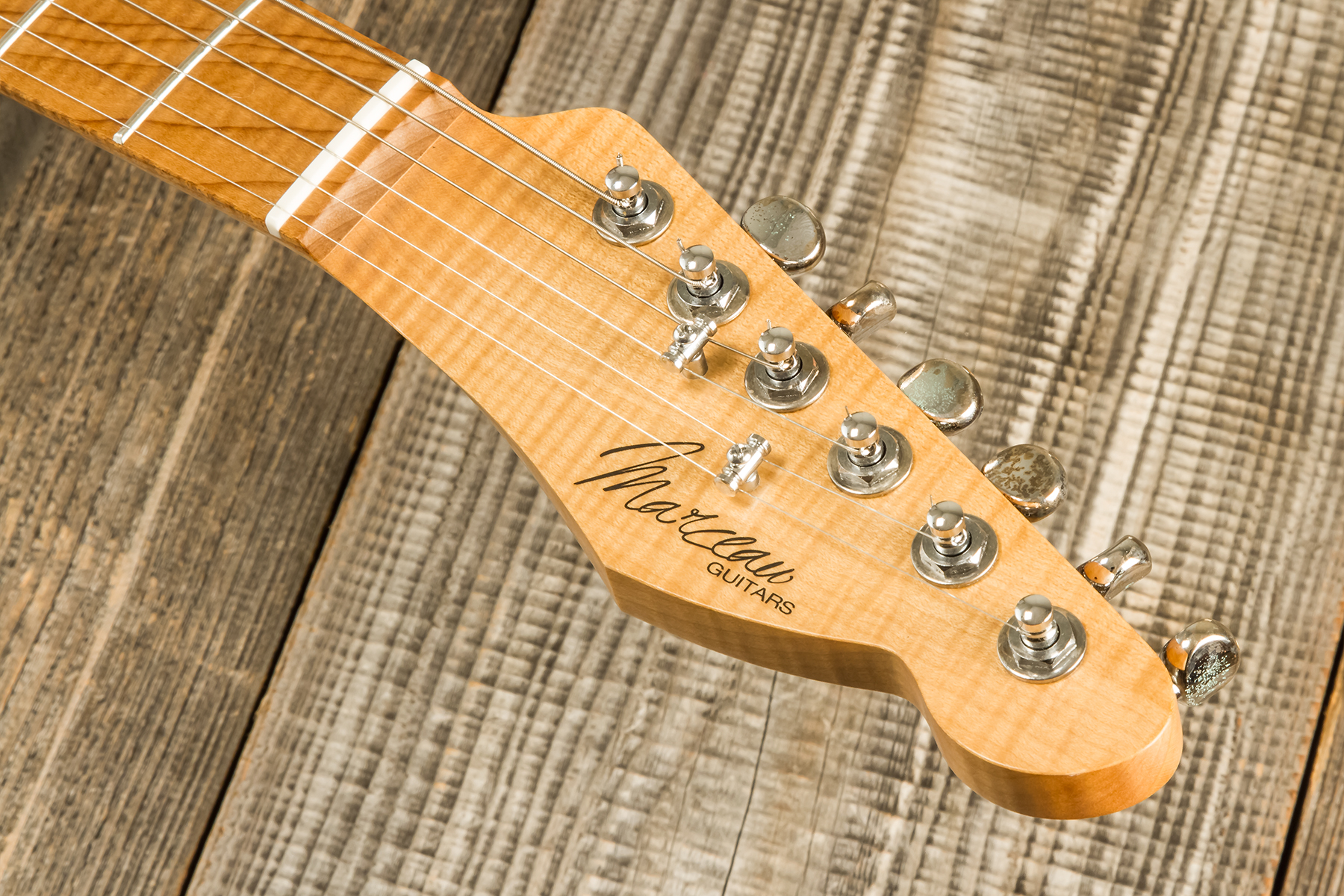 Marceau Guitars Elegante Traditional 2s Ht Mn #t316224 - Soft Relic 3 Tons Burst - Guitarra eléctrica con forma de tel - Variation 10