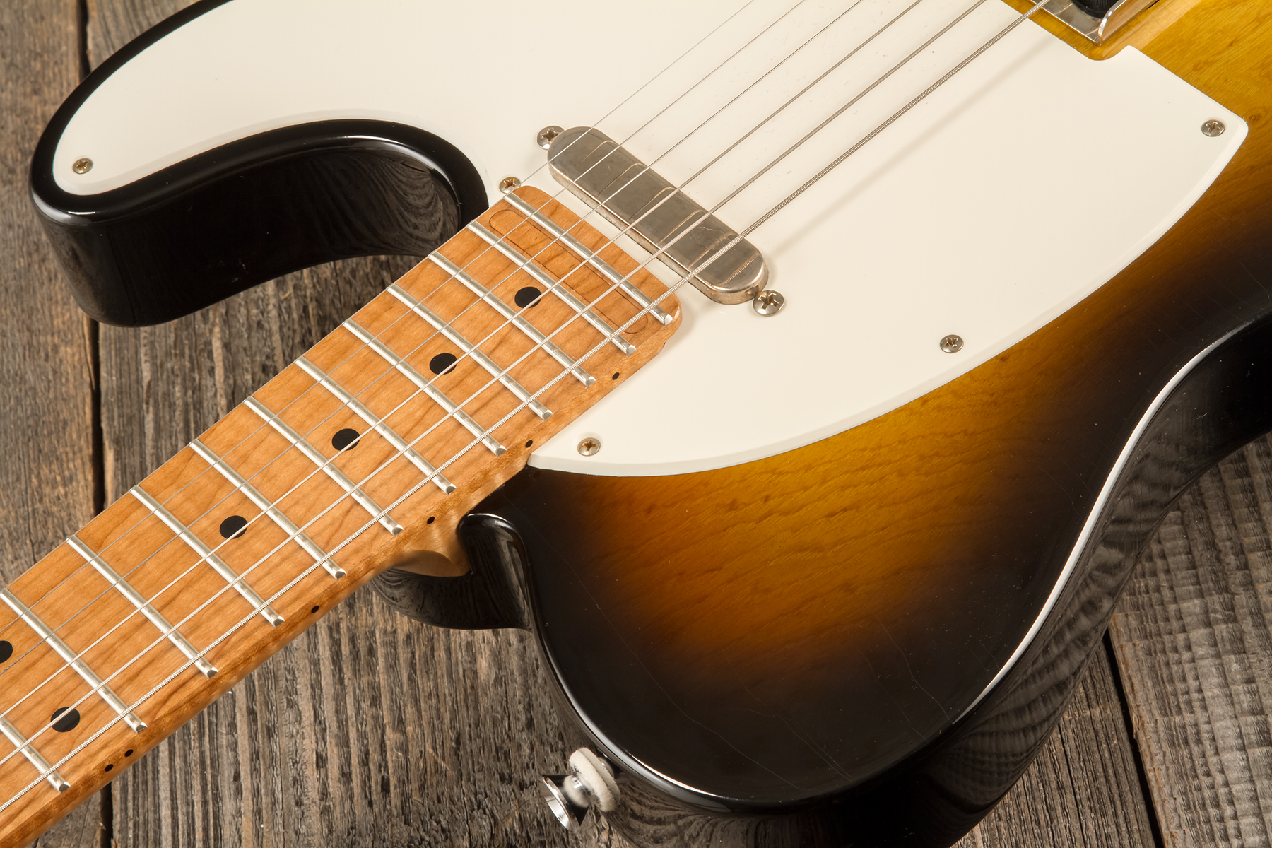 Marceau Guitars Elegante Traditional 2s Ht Mn #t316224 - Soft Relic 3 Tons Burst - Guitarra eléctrica con forma de tel - Variation 3