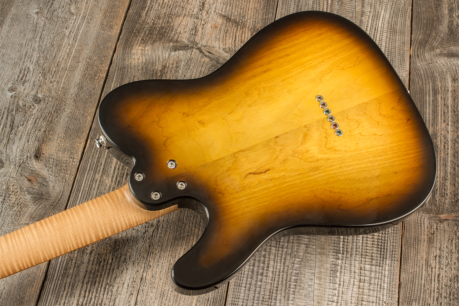 Marceau Guitars Elegante Traditional 2s Ht Mn #t316224 - Soft Relic 3 Tons Burst - Guitarra eléctrica con forma de tel - Variation 6
