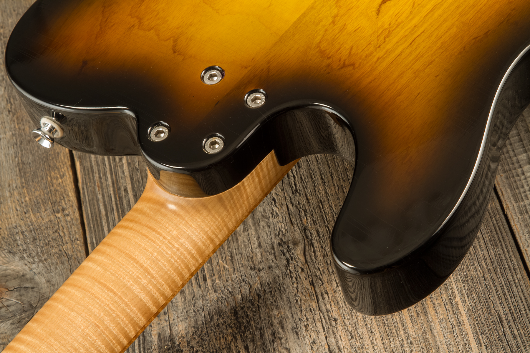 Marceau Guitars Elegante Traditional 2s Ht Mn #t316224 - Soft Relic 3 Tons Burst - Guitarra eléctrica con forma de tel - Variation 7