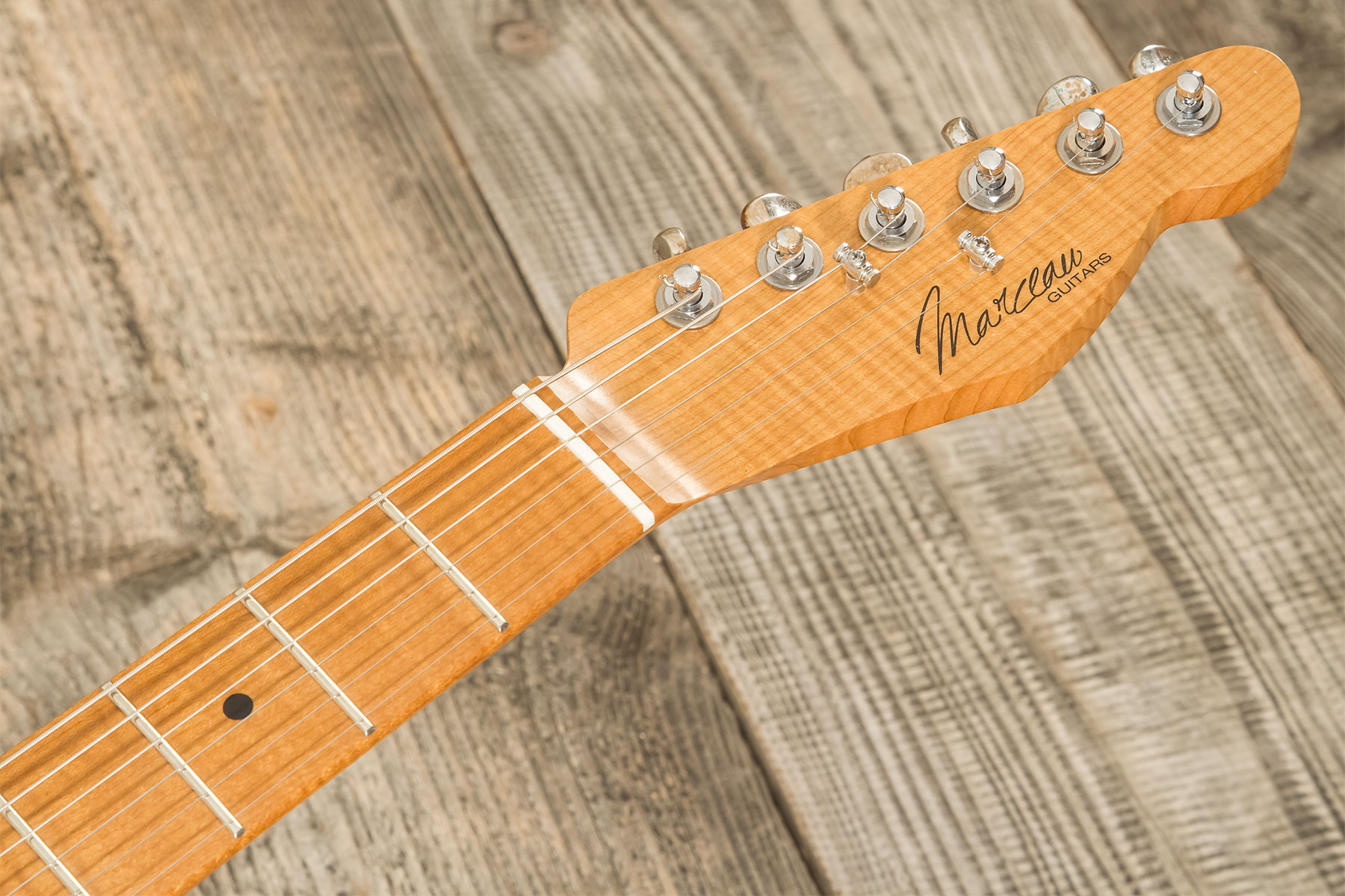 Marceau Guitars Elegante Traditional 2s Ht Mn #t316324 - Soft Relic 3 Tons Burst - Guitarra eléctrica con forma de tel - Variation 11