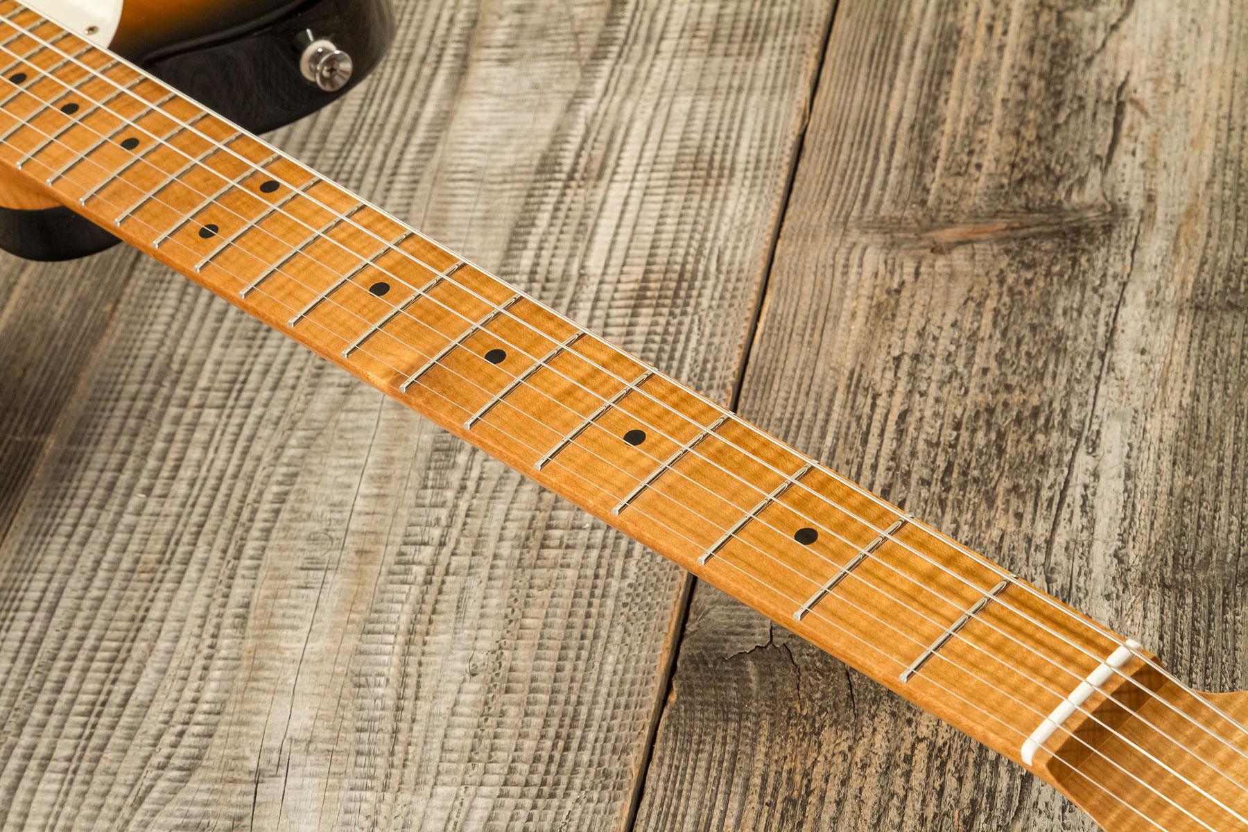 Marceau Guitars Elegante Traditional 2s Ht Mn #t316324 - Soft Relic 3 Tons Burst - Guitarra eléctrica con forma de tel - Variation 6