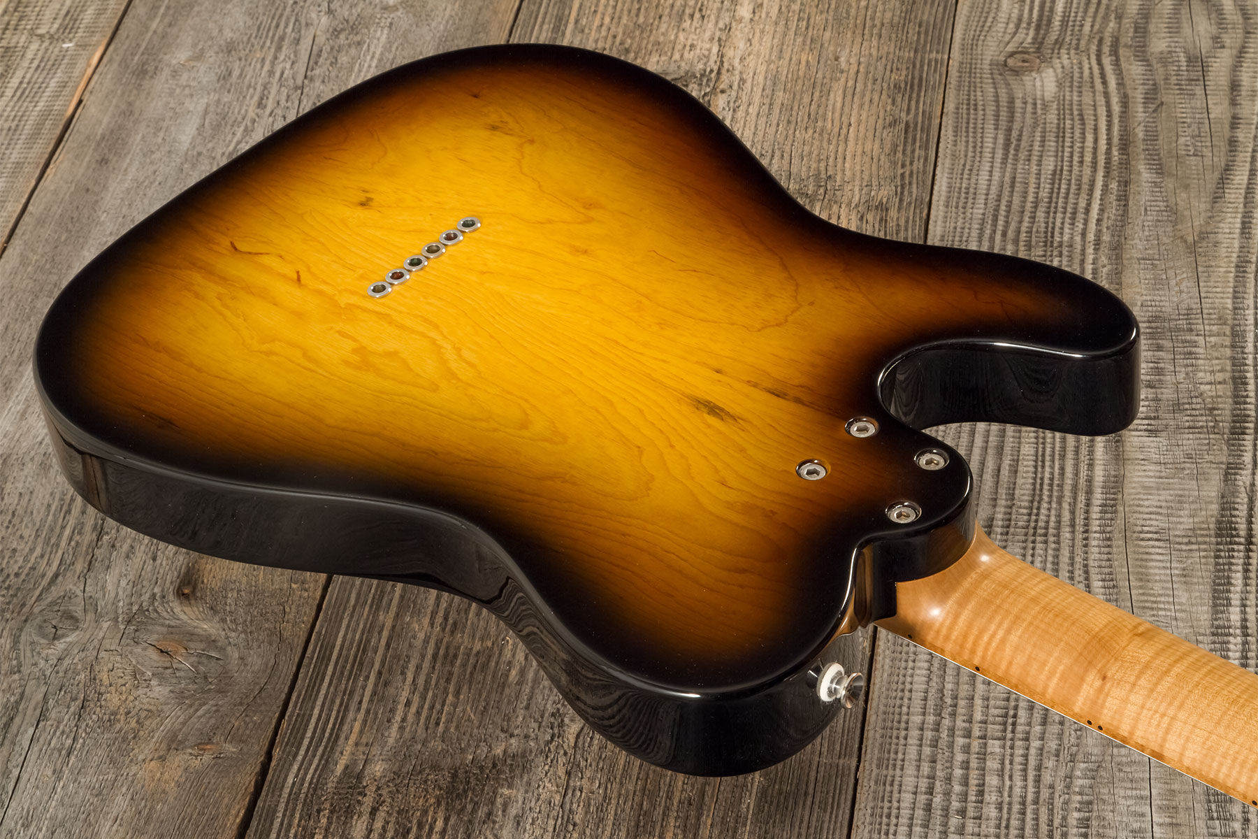 Marceau Guitars Elegante Traditional 2s Ht Mn #t316324 - Soft Relic 3 Tons Burst - Guitarra eléctrica con forma de tel - Variation 7