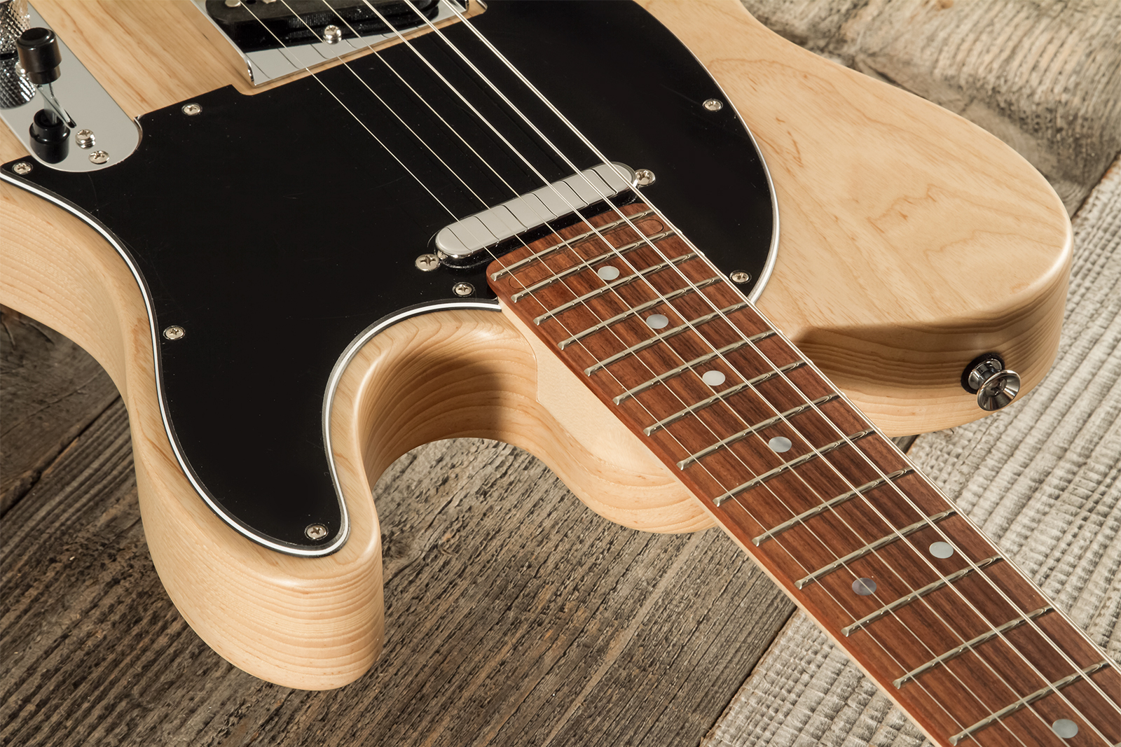 Marceau Guitars Elegante Traditional 2s Ht Pf #t316424 - Natural Satin - Guitarra eléctrica con forma de tel - Variation 4