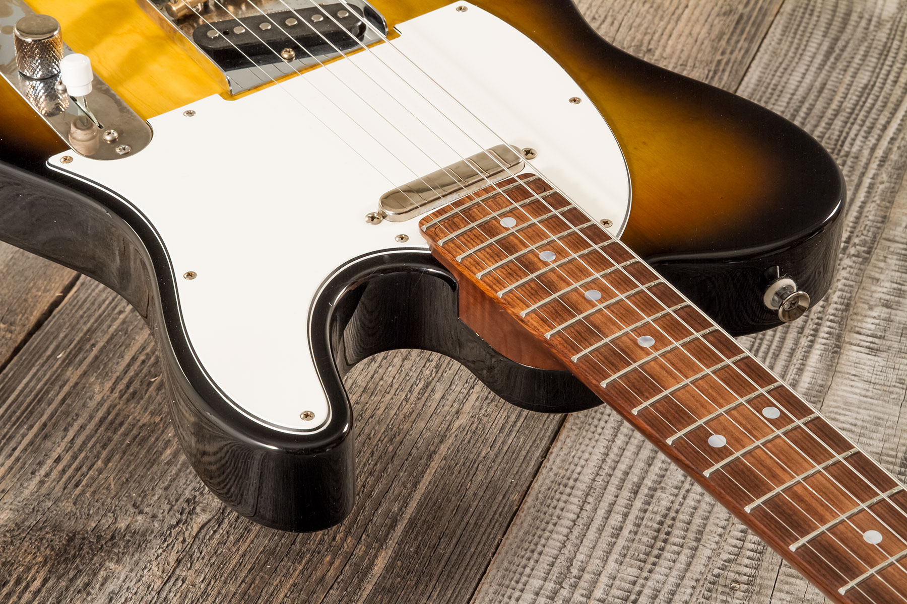 Marceau Guitars Elegante Traditional 2s Ht Pf #t316524 - Soft Relic 3 Tons Burst - Guitarra eléctrica con forma de tel - Variation 4